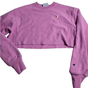 2774 Champion Reverse Weave Cropped Sweatshirt‎ Pink XS